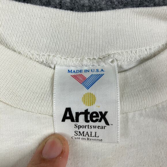 Artex Mickey Mouse T-Shirt Womens Small White Ft Benning GA Graphic Vintage 80s - Picture 4 of 10